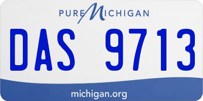 MI license plate DAS9713