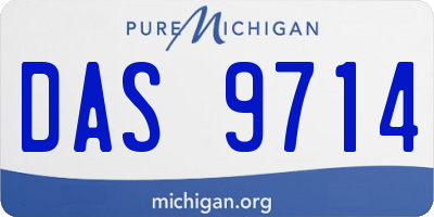 MI license plate DAS9714