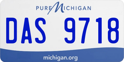 MI license plate DAS9718