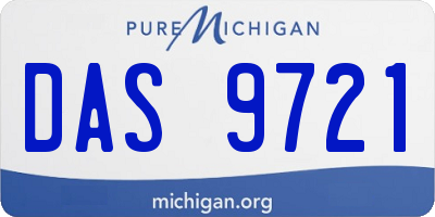 MI license plate DAS9721