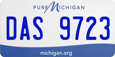 MI license plate DAS9723