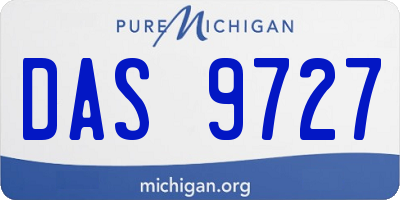 MI license plate DAS9727