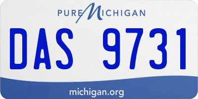 MI license plate DAS9731