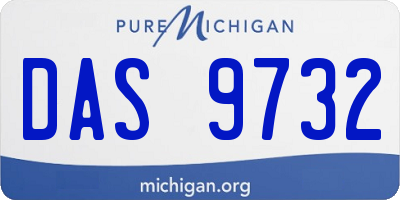 MI license plate DAS9732