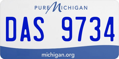 MI license plate DAS9734