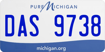 MI license plate DAS9738