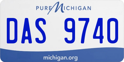 MI license plate DAS9740