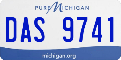 MI license plate DAS9741