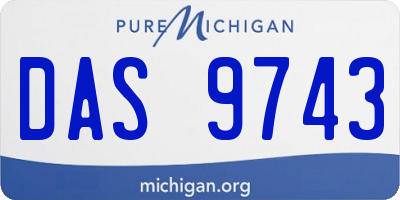 MI license plate DAS9743