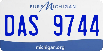 MI license plate DAS9744