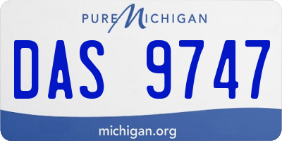 MI license plate DAS9747