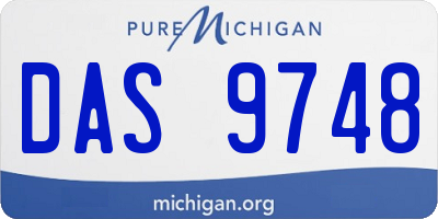 MI license plate DAS9748