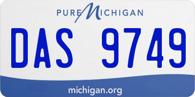 MI license plate DAS9749