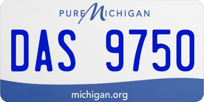 MI license plate DAS9750