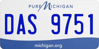 MI license plate DAS9751