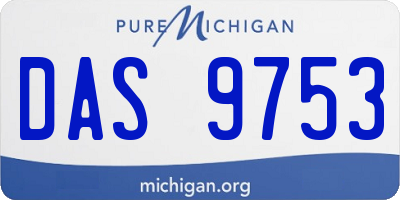 MI license plate DAS9753