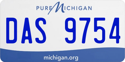 MI license plate DAS9754