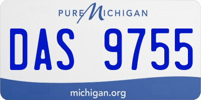 MI license plate DAS9755
