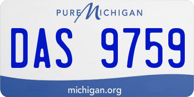 MI license plate DAS9759