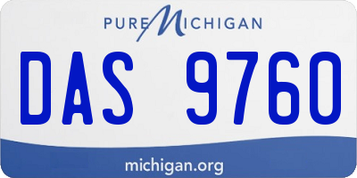 MI license plate DAS9760