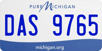 MI license plate DAS9765