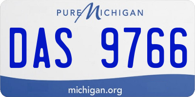 MI license plate DAS9766