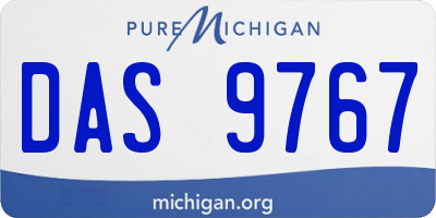 MI license plate DAS9767
