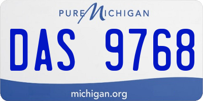 MI license plate DAS9768