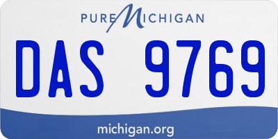 MI license plate DAS9769