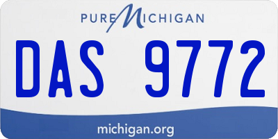 MI license plate DAS9772
