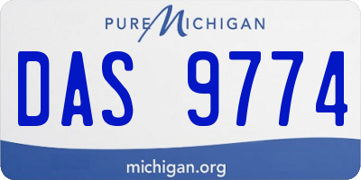 MI license plate DAS9774