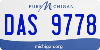 MI license plate DAS9778