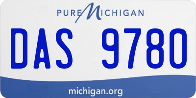 MI license plate DAS9780