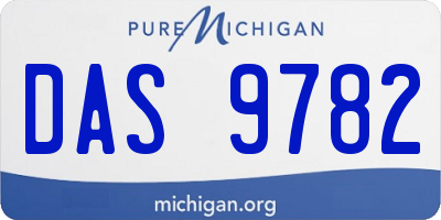 MI license plate DAS9782