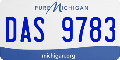 MI license plate DAS9783
