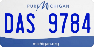 MI license plate DAS9784