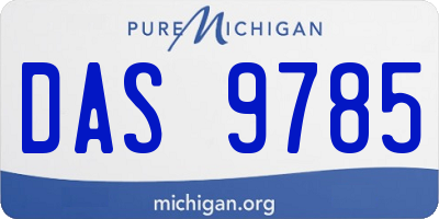 MI license plate DAS9785