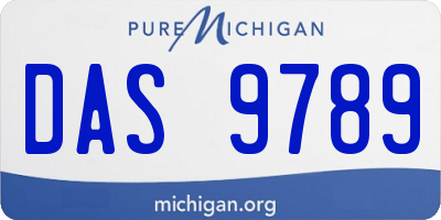 MI license plate DAS9789