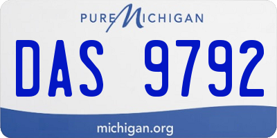 MI license plate DAS9792