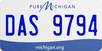 MI license plate DAS9794