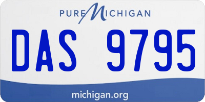 MI license plate DAS9795