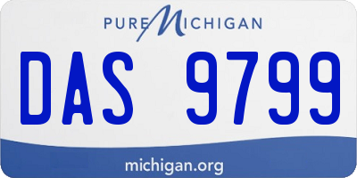 MI license plate DAS9799
