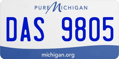 MI license plate DAS9805