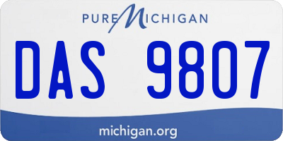 MI license plate DAS9807
