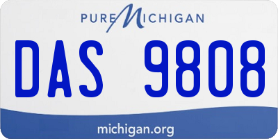 MI license plate DAS9808