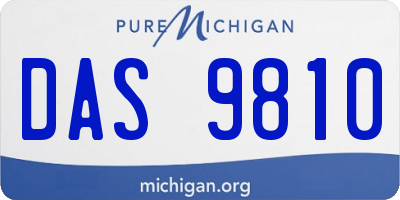 MI license plate DAS9810