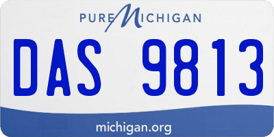MI license plate DAS9813