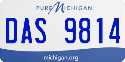 MI license plate DAS9814