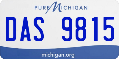 MI license plate DAS9815