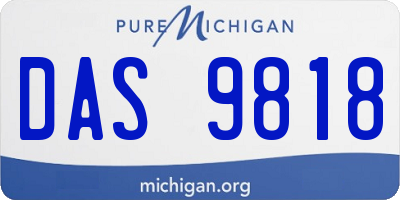 MI license plate DAS9818